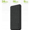 Mophie Powerstation Plus XL Fabric 10000mAh Μαύρο