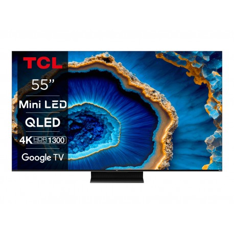 TCL 55C805 HDR (2023) Τηλεόραση 55" 4K UHD QLED QD-Mini LED Google TV