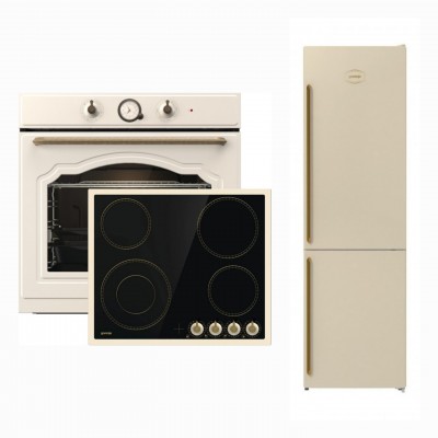 Gorenje BOS67372CLI + EC642CLI + NRK6202CLI Σετ Οικιακών Συσκευών Classico Μπεζ