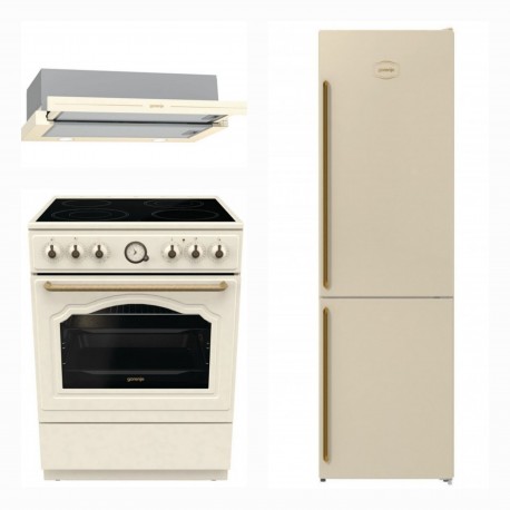 Gorenje GECS6B70CLI + BHP62CLI + NRK6202CLI Σετ Οικιακών Συσκευών Classico Μπεζ