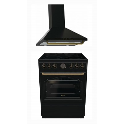 Gorenje GECS6B70CLB + WHC63CLB Σετ Οικιακών Συσκευών Classico Μαύρο