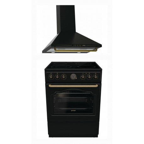 Gorenje GECS6B70CLB + WHC63CLB Σετ Οικιακών Συσκευών Classico Μαύρο