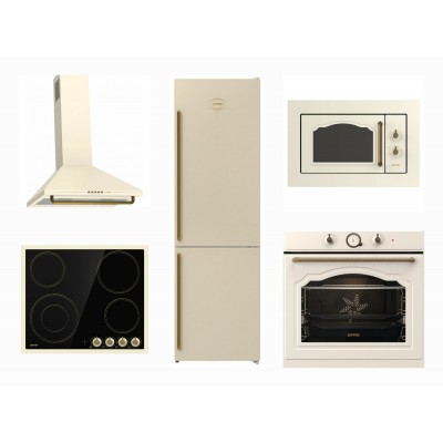 Gorenje BOS67372CLI + EC642CLI + BM235CLI + WHC63CLI + NRK6202CLI Classico Εντοιχιζόμενο Σετ Οικιακών Συσκευών Μπεζ