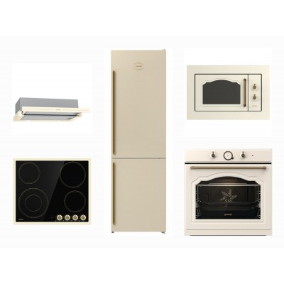 Gorenje BOS67372CLI + EC642CLI + BHP62CLI + BM235CLI + NRK6202CLI Σετ Οικιακών Συσκευών Classico Μπεζ