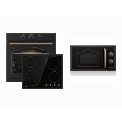 Gorenje BOS67372CLB + EC642CLB + MO4250CLB Classico Σετ Οικιακών Συσκευών black