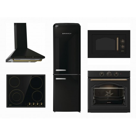 Gorenje BOS67372CLB + EC642CLB + WHC63CLB + BM235CLB + ONRK619EBK Σετ Οικιακών Συσκευών Classico Μαύρο