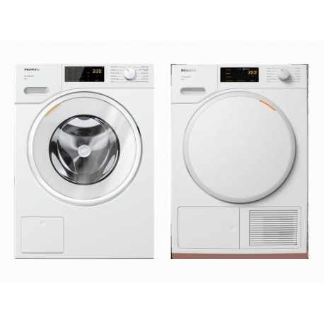 Miele WSD023 WCS + Miele TSC223 WP Σετ Πλυντήριο & Στεγνωτήριο Ρούχων